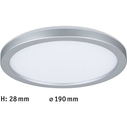 Paulmann 71004 P Atria Shine 11,2W 4000K 190mm ch mt Ks LED-plafondlamp LED 11.2 W Chroom (mat)
