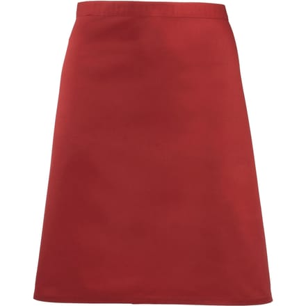 Premier Dames/Dames Mid-Length Apron (Pakket van 2) (Rood)