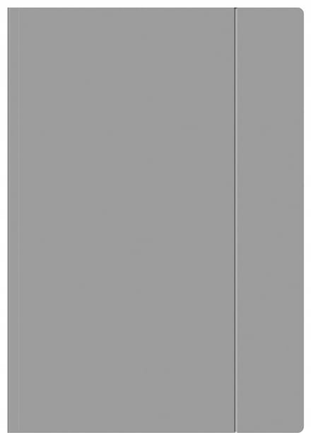 Grijze A4+ Map met Elastiek, 40mm Dikte, 450g Karton