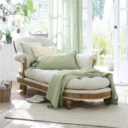 LOBERON Chaise longue Queyranne beige