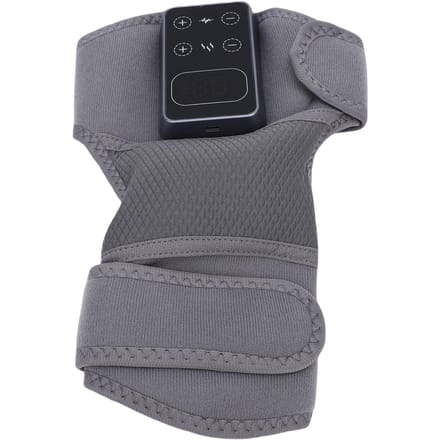 Draadloze Knie Massager met Warmte Verstelbare Slimme Verwarmde Knieband met 5 Temperatuurinstellingen 3 Vibratiemodi voor Elleboog Grijs black