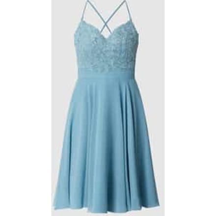 Cocktailjurk van kant en chiffon