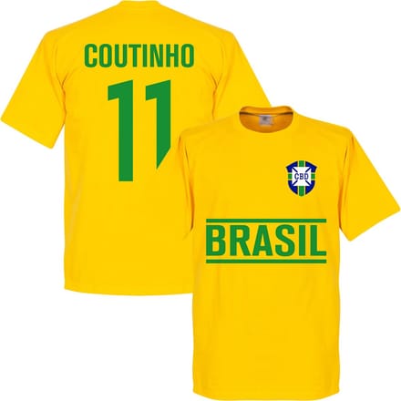 Brazilië Team T-Shirt Coutinho - XS