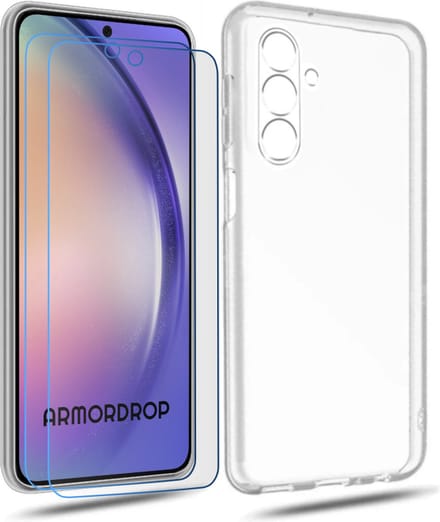 ArmorDrop Transparant Hoesje Inclusief 2x Screenprotector Geschikt Voor Samsung A54