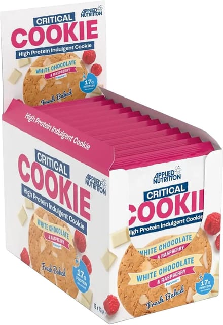 Applied Nutrition Critical Cookie (12x73g) White Chocolate & Raspberry - Functionele voeding - Eiwit Snacks