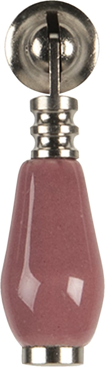 Clayre & Eef Deurknop 2x6 cm Roze Keramiek