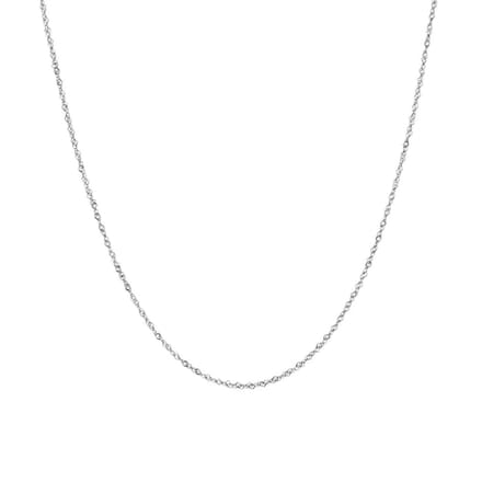 Bijoutheek Collier Basis Lang Fijn Gedraaid 70cm Zilver