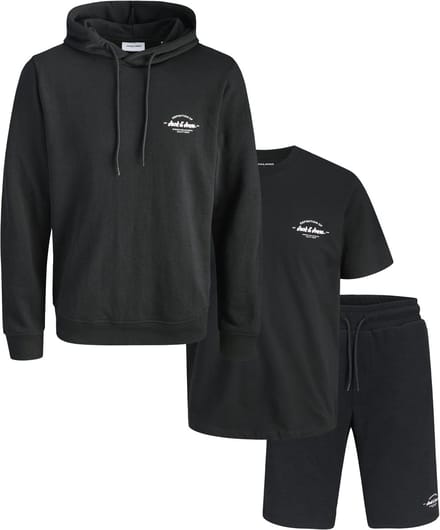 Jack & Jones Brandon Hooded Sweat Tee and Short Set Heren - Maat M