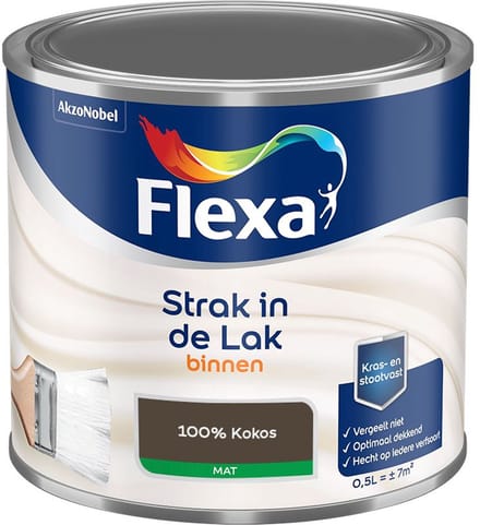 Flexa - Strak In De Lak Binnenlak Mat - 100% Kokos - Mengverf - 500 Ml