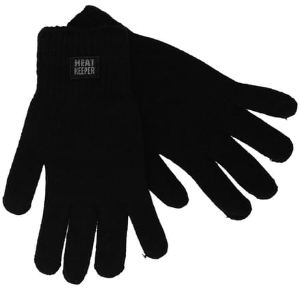 Heatkeeper - Gebreide thermo handschoenen heren - Zwart - S/M - 1-Paar - Handschoenen heren winter