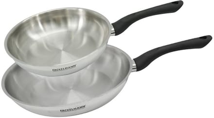 Set 2 pannen 24 en 28 cm roestvrij staal Fackelmann Geneva