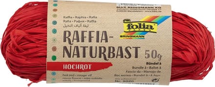Raffia Folia 50gr. rood -