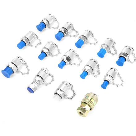 Ensemble de 14 pièces Adaptateurs de Prise de Test de Pression Hydraulique pour Système Hydraulique