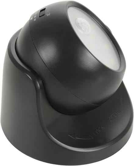 Zwart LED Bewegingsmelder 9x9 cm – Perfect voor Veiligheid en Comfort