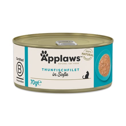 Voordeelverpakking Applaws Kat in Saus 48 x 70 g - Tonijnfilet