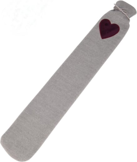 Home & Styling Warmwaterkruik Lang Hartje - 72cm - Grijs