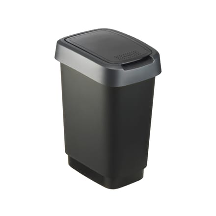 Rotho Twist Afvalbak - 10L - 24,8x18,1x33cm - Donkergrijs