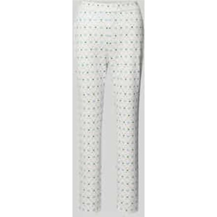 Slim fit stoffen broek met All-over logoprint