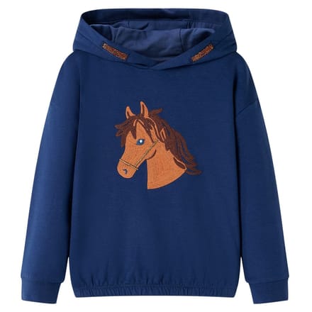 vidaXL - Kindertrui - met - capuchon - 92 - marineblauw