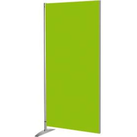 Houten wand METROPOL, gelakt, groen/aluminium