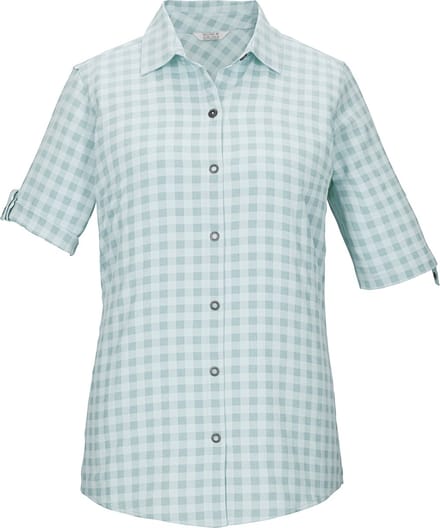 Killtec Kos 59 Women Woven Shirt - Blouse met korte mouwen - Dames - Light Iceblue - Maat 36
