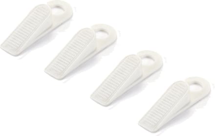Rubber Deurstopper Set – 4 Stuks Deurvastzetter / Deurklem / Deurwig – Antislip Deurstop Lichtgewicht – Met Ophanghaak - Wit