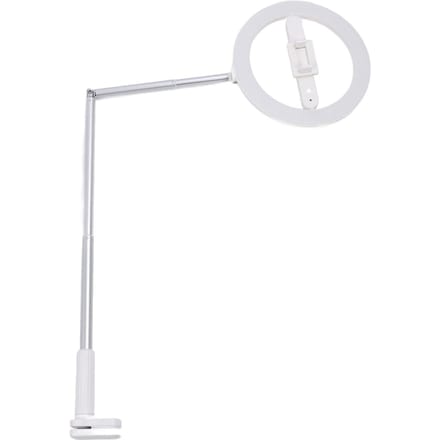 Ringlamp met Klemstandaard Overhead Telefoonhouder Dimbare 3 Kleurtemperatuur 5 Helderheid Oplaadbaar white