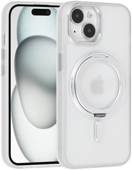 UNIQ Accessory Back Cover - Wit - Geschikt voor Apple iPhone 15 - Slanke pasvorm - Verhoogde randen