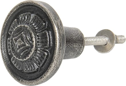 Clayre & Eef Deurknop Ø 4 cm Grijs IJzer
