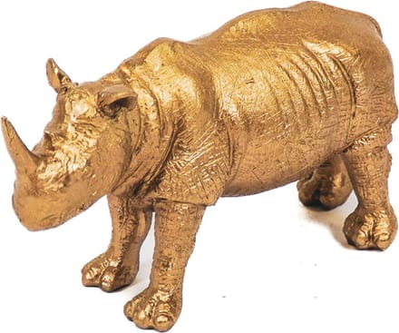 Housevitamin - Neushoorn - Goud - 16x5,5x9cm