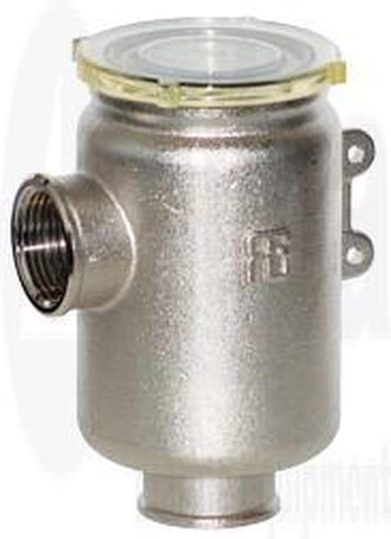Allpa messing Koelwaterfilter met RVS korf 1" 49500l/u