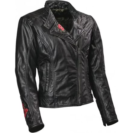Motor leren jas Difi Rose