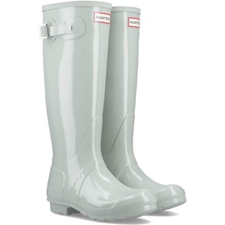 Hunter Original Tall Gloss Rubberen Dameslaarzen In Zeegroen