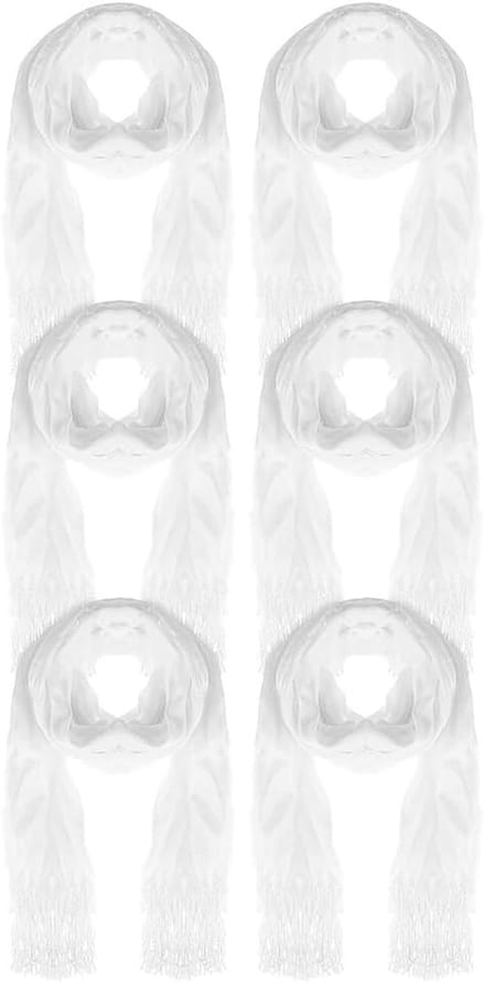 Witte Sjaals - Katoenen Sjaals - Knutselen - Hoge Kleuropname - 200 cm - Wit