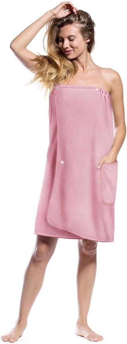 Badcape voor Dames - Sneldrogend Microvezel - Verstelbare Sluiting - Ideaal voor Wellness - ShopVlot
