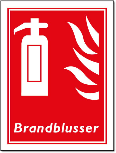 Brandblusser bord - Forex - 30 x 40 cm