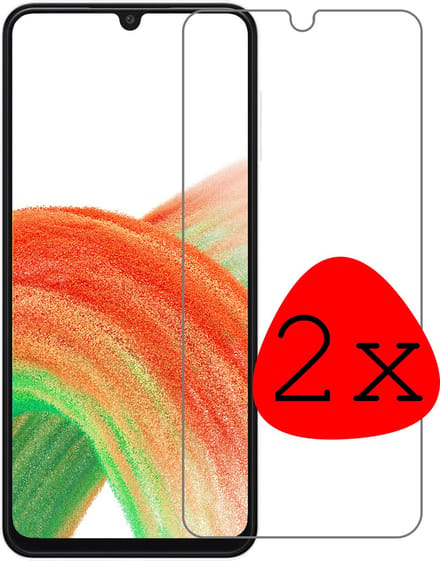 Screenprotector - 2 Stuks Geschikt voor Samsung Galaxy A33 - Extra Sterk - Beschermglas - Gehard Glas - Tempered Glass - Screen Protector
