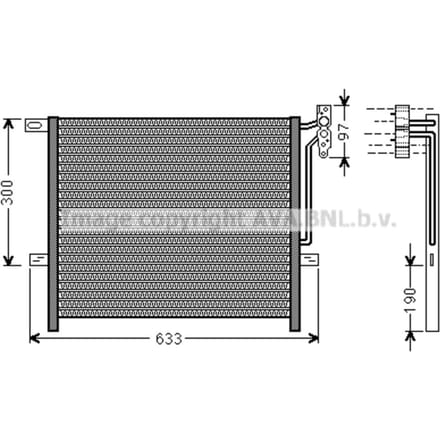 Condensator, airconditioning AVA COOLING BWA5369 AVA