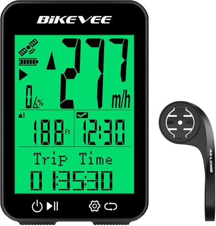 SnelShoppen - Draadloze Fietscomputer GPS Snelheidsmeter met IPX7 Waterdicht 2,4 inch Display, Temperatuur, Hoogtemeter, Helling, Auto Start/Stop, KMH