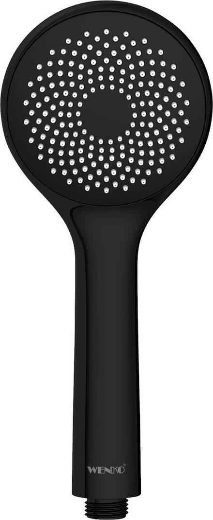 WENKO Handdouche WaterSaving - ø95mm - 1 straalsoort - Mat zwart - Douchekop - Waterbesparend
