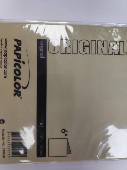 Papicolor Original Dubbele Kaart 132 x 132 mm Mosterdgroen