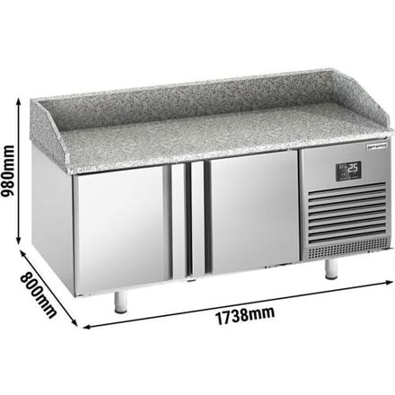 GGM Gastro Pizzakühltisch Premium PLUS - 1783x800mm - mit 2 Türen Zilver