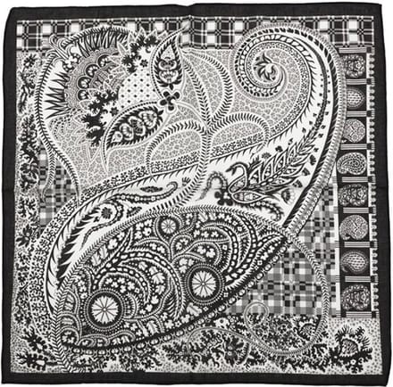 Bijoutheek Sjaal (Fashion) Vierkant Paisley Black