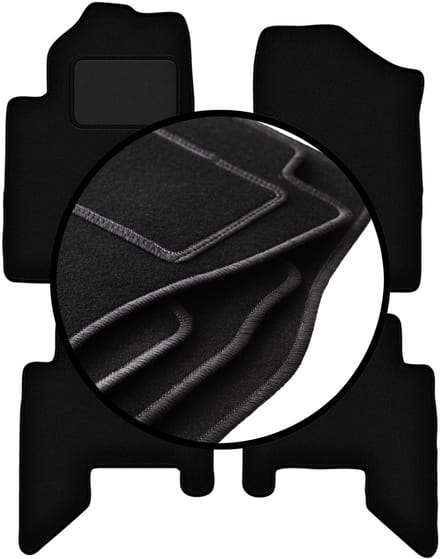 Complete set veloursmatten voor: Nissan Pathfinder 5-zits (vóór facelift) (2005-2010)