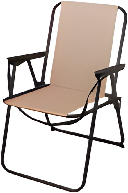 Redcliffs Klapstoel unica - beige - voor kinderen - 75 x 38 cm - metaal/polyester - campingstoel / tuinstoel