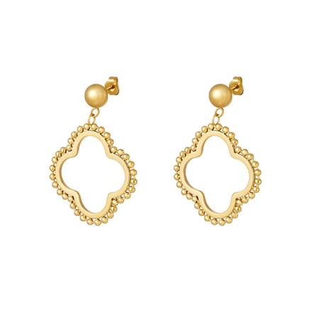 Bijoutheek Oorknoppen Clover Dots Goud