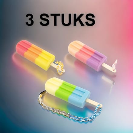 3 Stuks Scrub Sponzen – Waterijsjes Multicolor – Exfoliate Bad & Douche – Spons Scrub – Exfoliëren