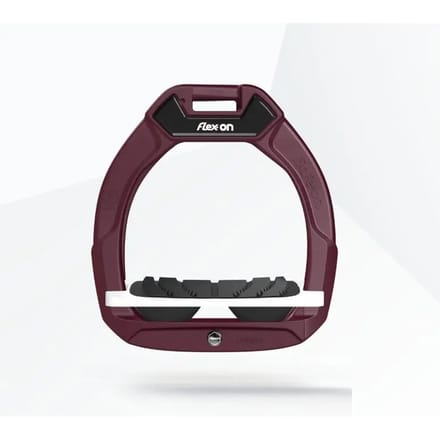 Veiligheidse-ruiterijbeugels Incliné Grip Bordeaux/Wit/Zwart kind Flex-On Safe-On