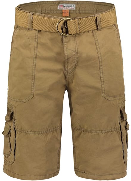 Geographical Norway Korte Broek Met Riem Perou Kaki - S