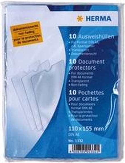 HERMA ID-kaarthoes, PP, enkel, 85 x 125 mm, kleinverpakking